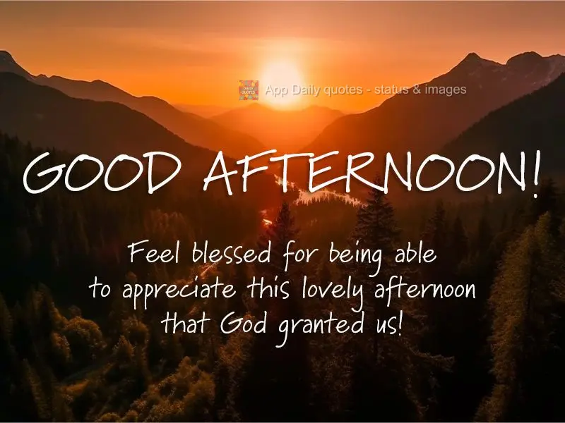 Feel blessed for being able to appreciate this lovely afternoon that God granted us! Good afternoon!