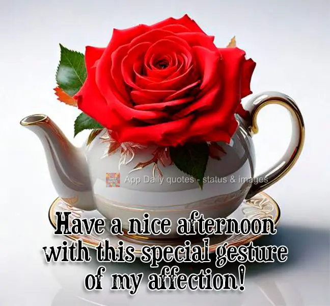 Have a nice afternoon with this special gesture of my affection!