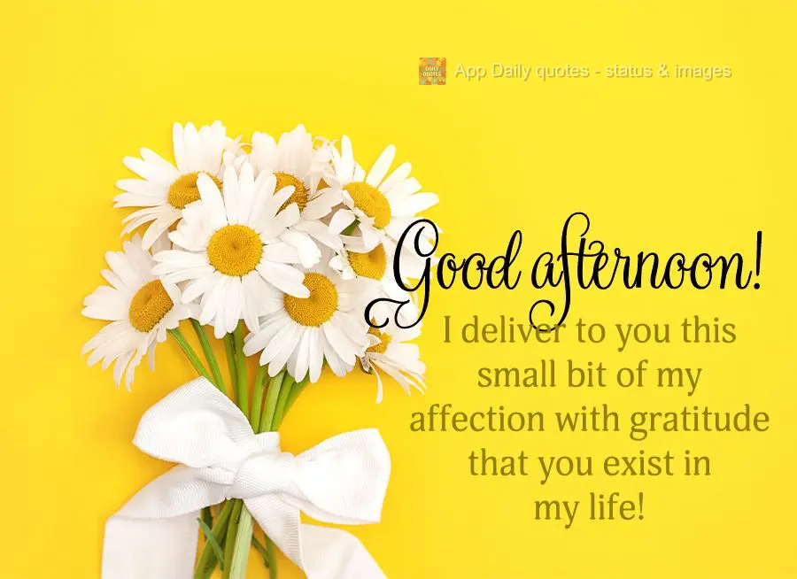 I deliver to you this small bit of my affection with gratitude that you exist in my life! Good afternoon!