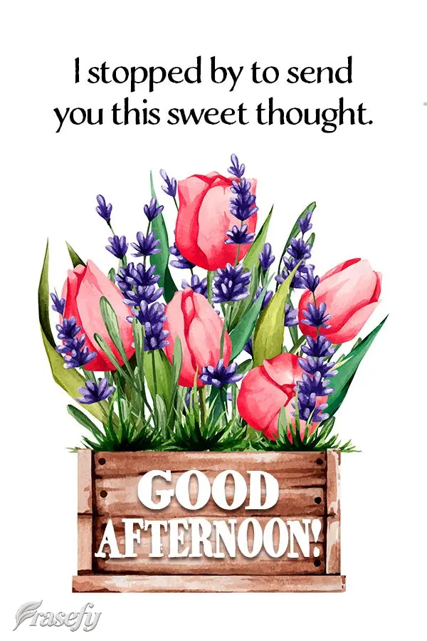 I stopped by to send you this sweet thought. Good afternoon!