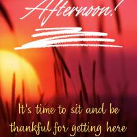 It's time to sit and be thankful for getting here healthy and full of life. Thank you! Good afternoon!