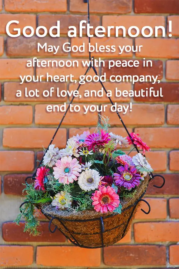 May God bless your afternoon with peace in your heart, good company, a lot of love, and a beautiful end to your day! Good afternoon!