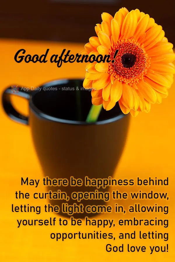May there be happiness behind the curtain, opening the window, letting the light come in, allowing yourself to be happy, embracing opportunities, and let...