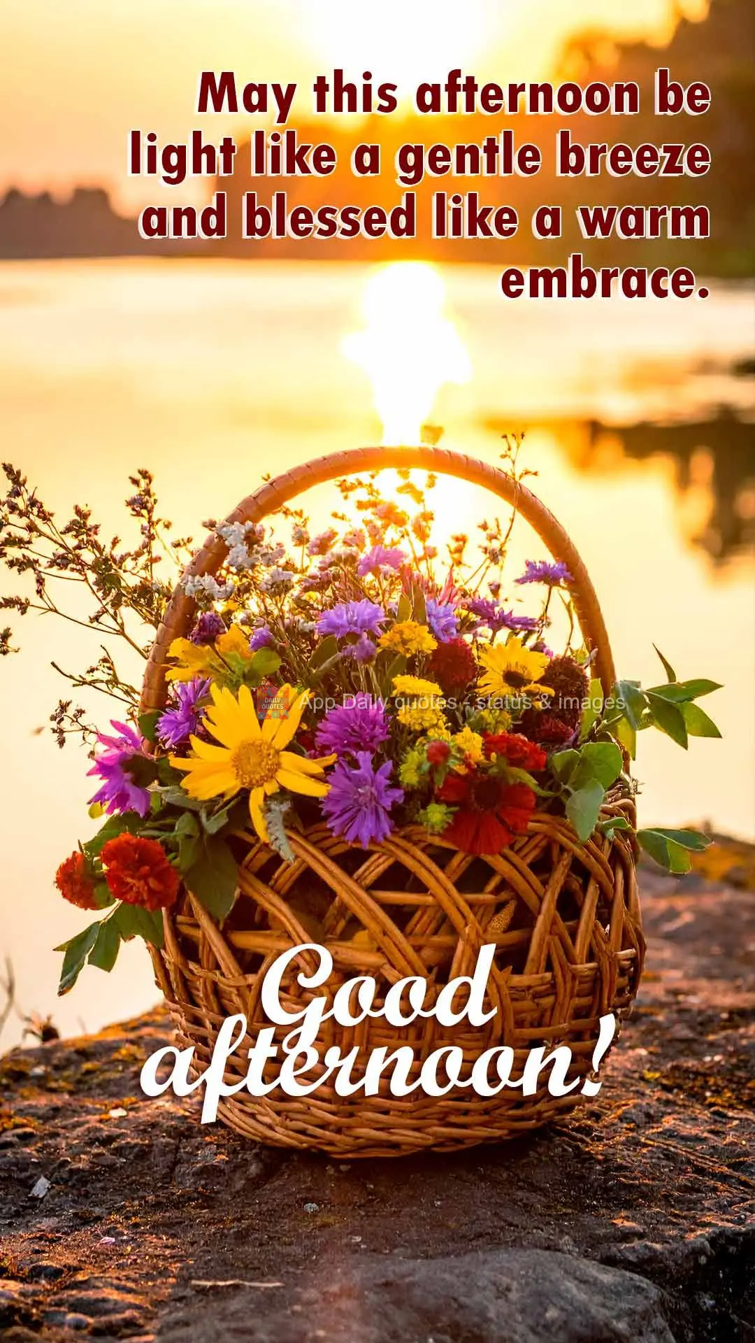 May this afternoon be light like a gentle breeze and blessed like a warm embrace. Good afternoon!