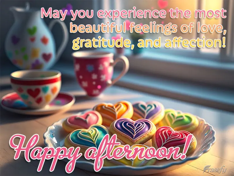 May you experience the most grand feelings of love, gratitude, and affection! Happy afternoon!