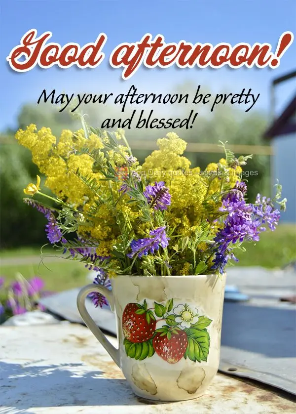 May your afternoon be pretty and blessed! Good afternoon!