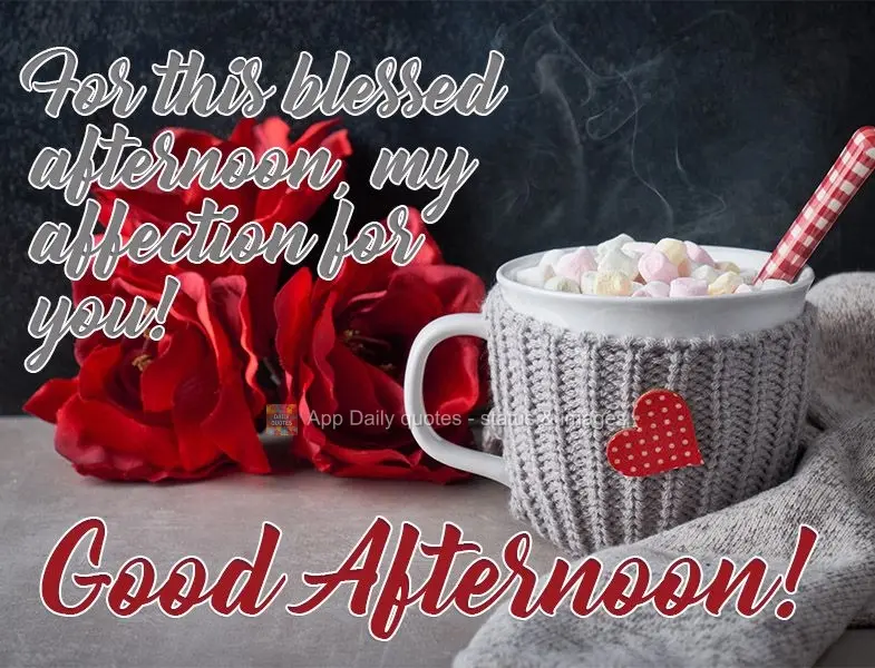 On this blessed afternoon, my tender thoughts for you! Good Afternoon!