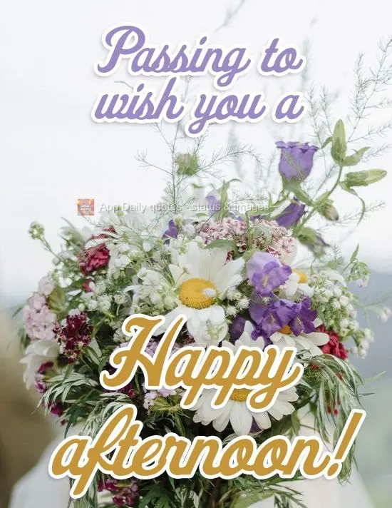 Passing by to wish you a happy afternoon!