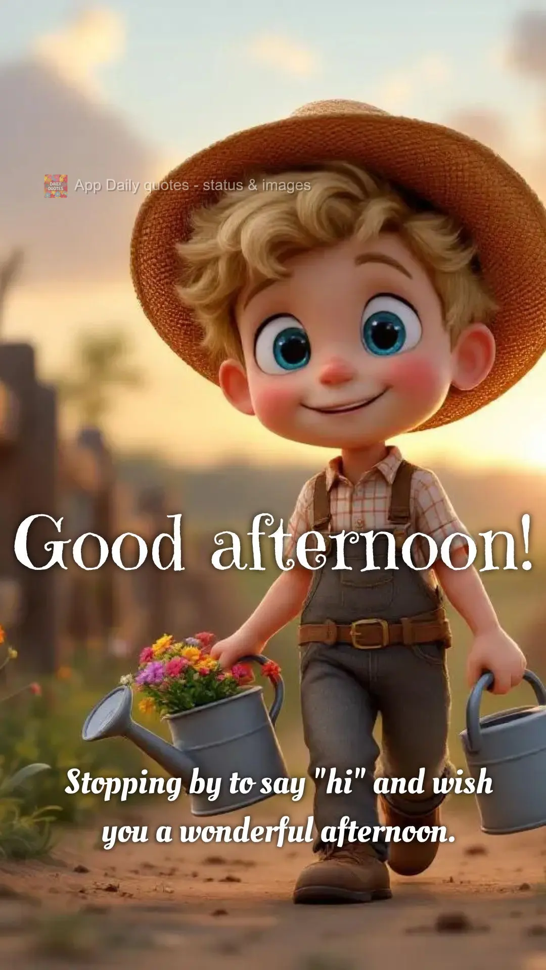 Stopping by to say "hi" and wish you a wonderful afternoon. Good afternoon! 