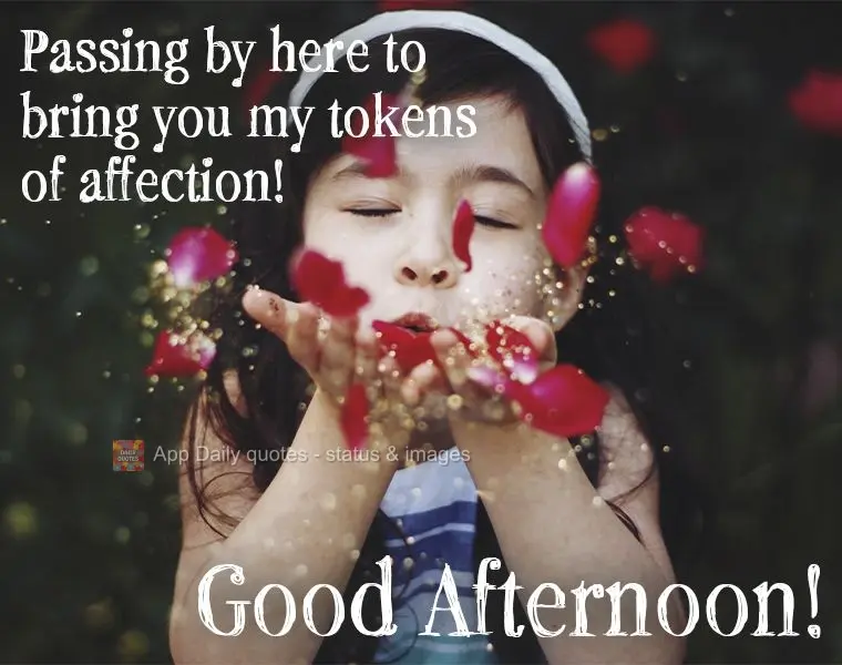 Stopping by to send you my affection! Good afternoon!