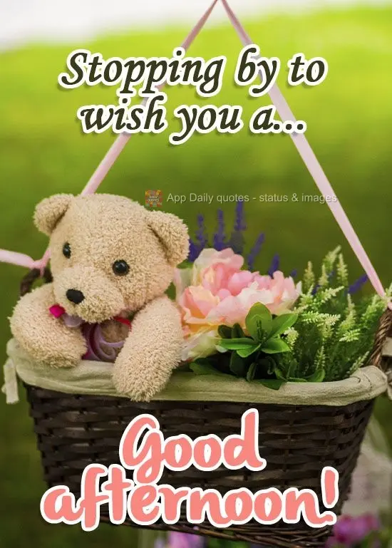 Stopping by to wish you a... Good afternoon! 