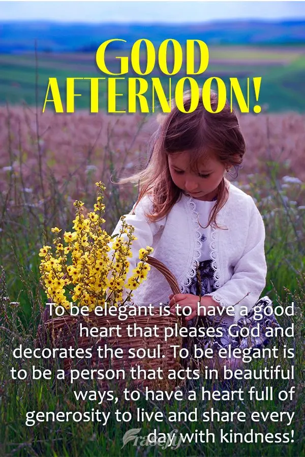 To be elegant is to have a good heart that pleases God and decorates the soul. To be elegant is to be a person that acts in beautiful ways, to have a hea...