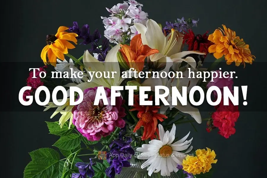 To make your afternoon happier. Good Afternoon!