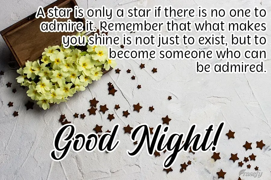 A star is only a star if there is no one to admire it. Remember that what makes you shine is not just that you exist, but that you're becoming someone ad...