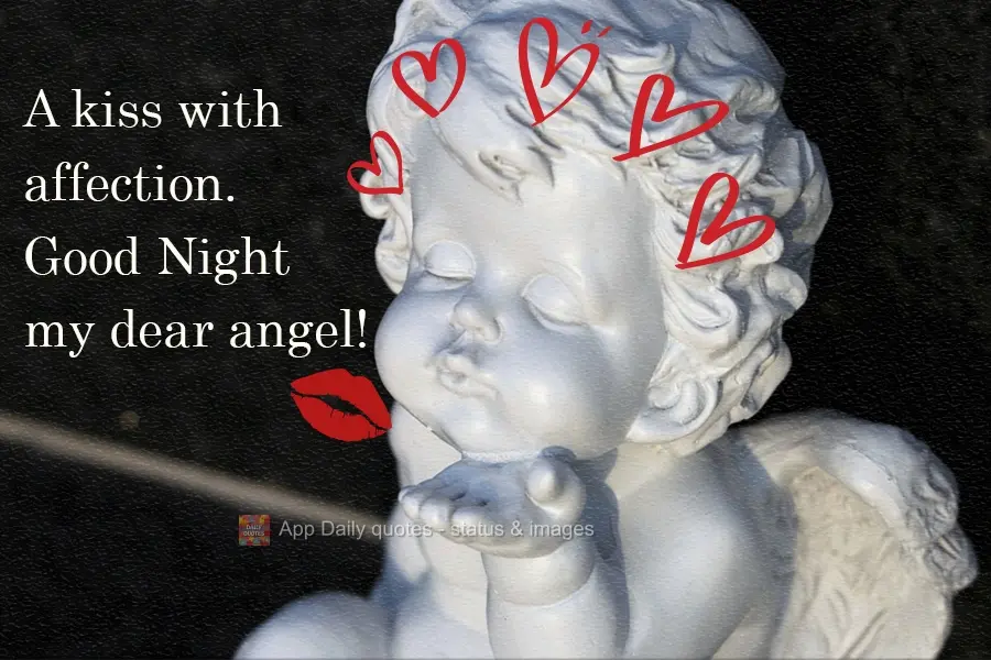 An affectionate kiss. Good Night, my dear angel!