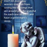 Don't let everyday worries stop you from seeing the blessings that are around you. Be grateful for each one of them and have a good night's sleep. Good n...