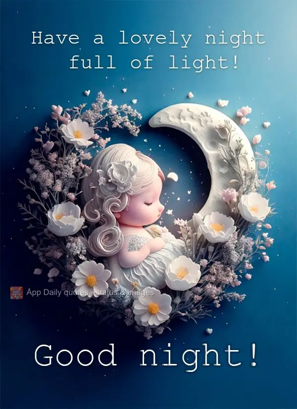 Have a lovely night full of light! Good night!