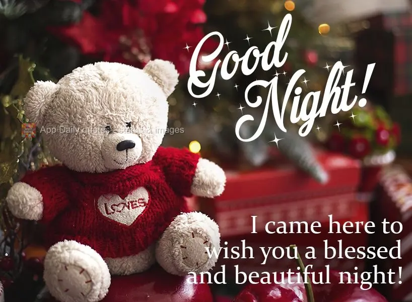 I came here to wish you a blessed and beautiful night!  Good night! 
