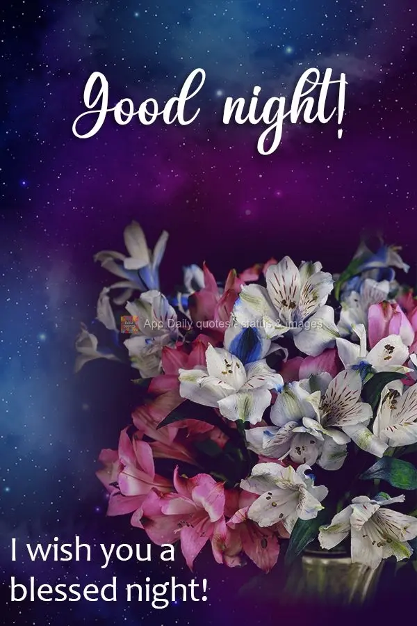 I wish you a blessed night! Good night!