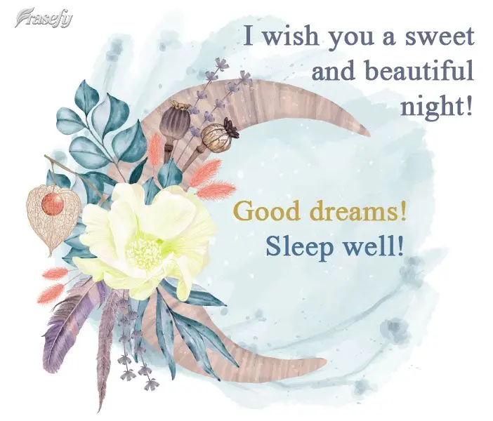 I wish you a sweet and beautiful night!
Sweet dreams! Sleep well!