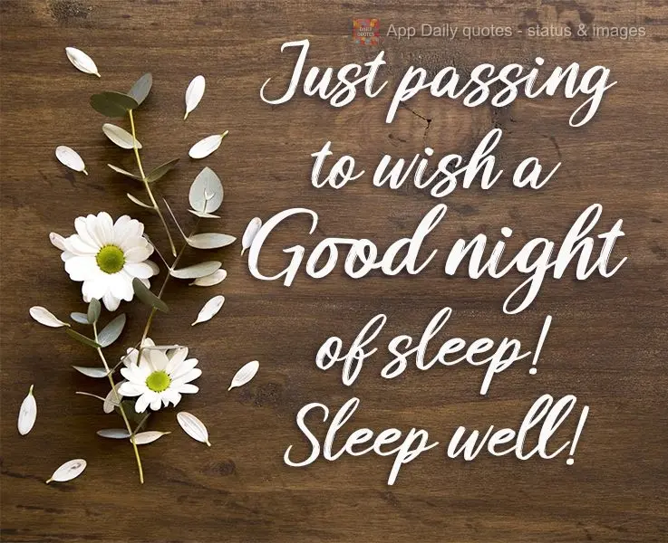 Just passing by to wish you a Good Night of sleep! Sleep well! Kisses!