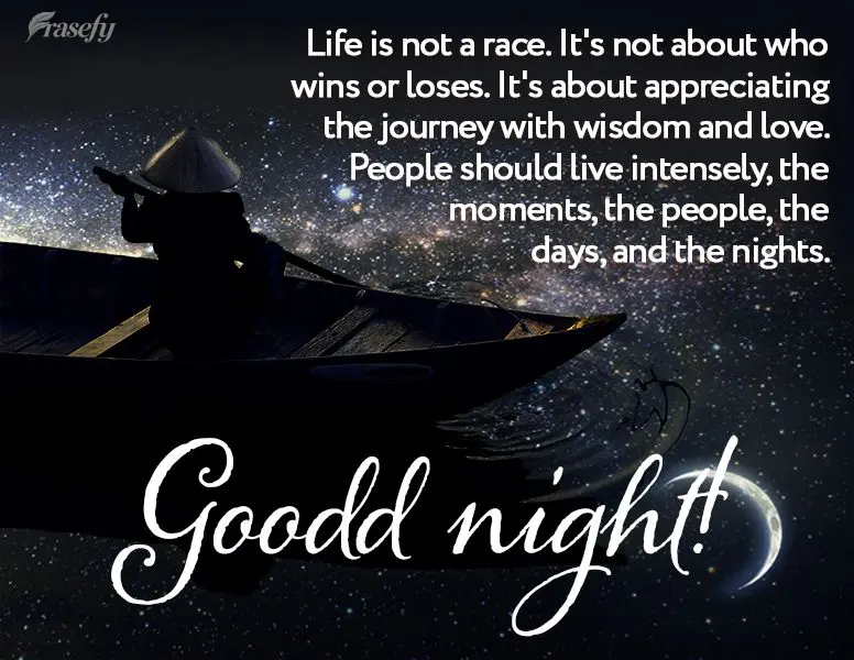 Life is not a race. It's not about who wins or loses. It's about appreciating the journey with wisdom and love. People should experience the moments, the...