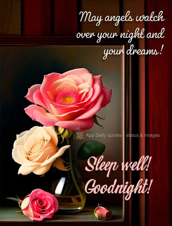 May angels watch over your night and your dreams! Sleep well! Goodnight!