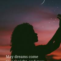 May dreams come true tonight and may we have gratitude in our hearts and mutual love! Good night!