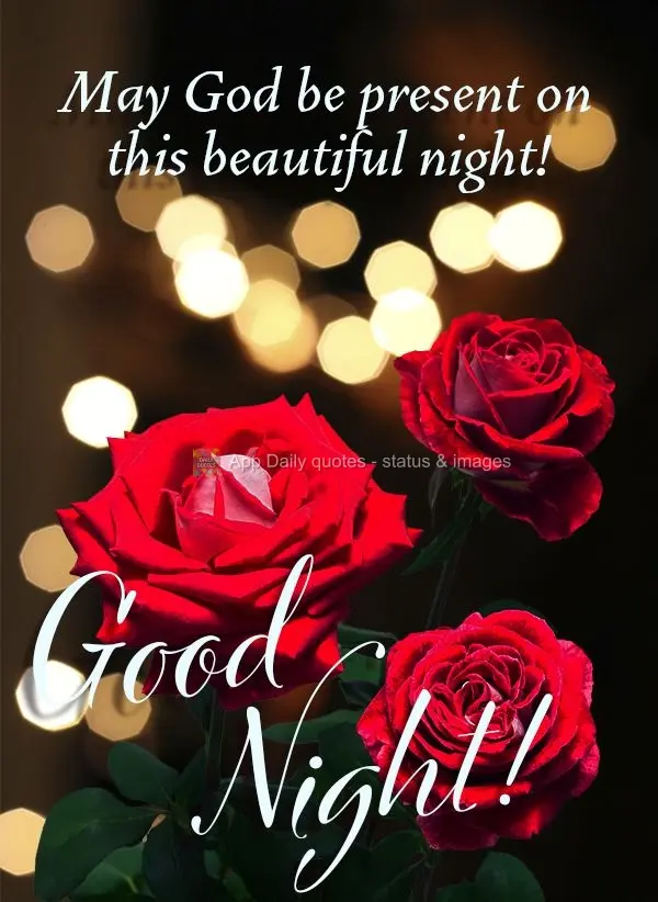 May God be present on this beautiful night! Good night!