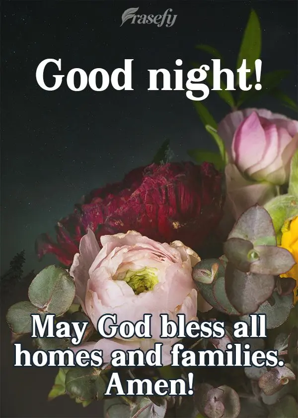 May God bless all homes and families. Amen!  Good night! 