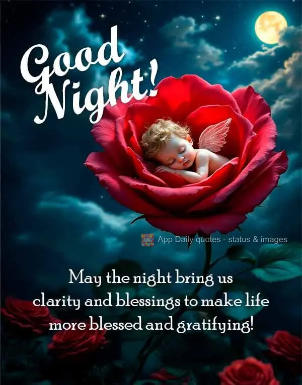 May the night bring us clarity and blessings to make life more blessed and gratifying! Good night!