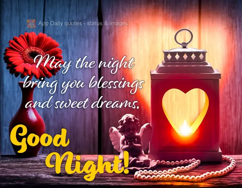 May the night bring you blessings and sweet dreams. Good night!