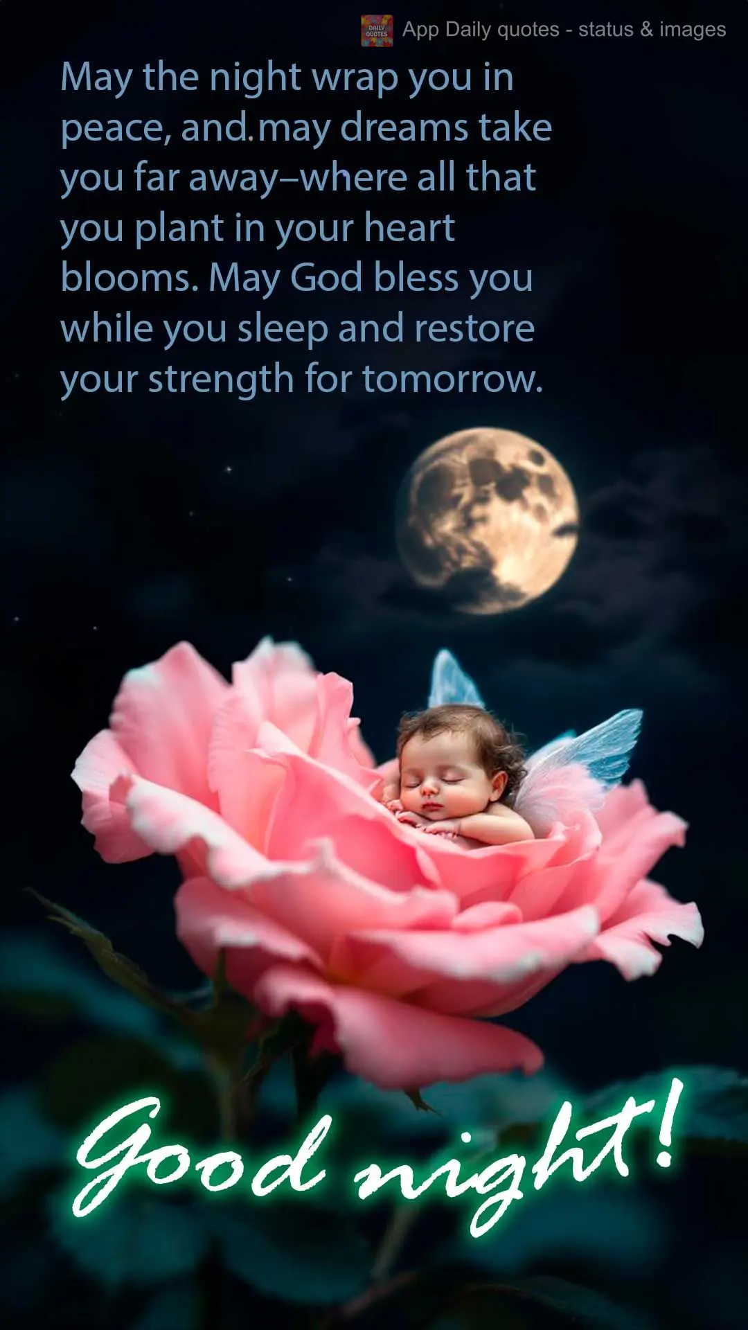 May the night wrap you in peace, and may dreams take you far away–where all that you plant in your heart blooms. May God bless you while you sleep and ...