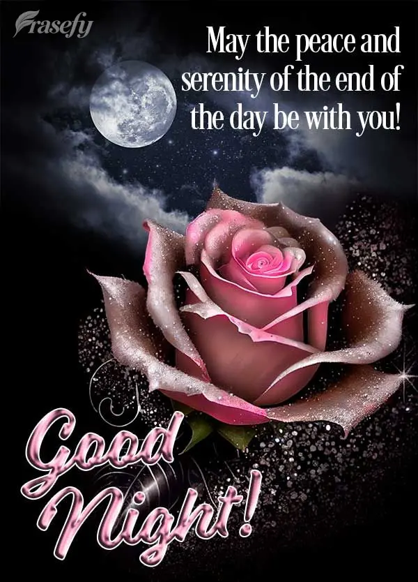 May the peace and serenity of the end of the day be with you! Good night!