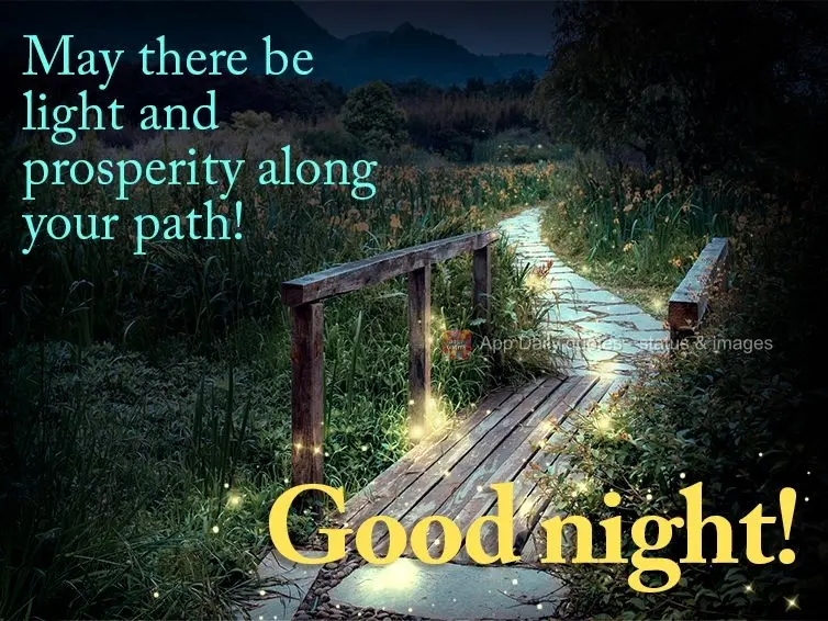 May there be light and prosperity along your path! Good night!