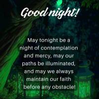 May tonight be a night of contemplation and mercy, may our paths be illuminated, and may we always maintain our faith before any obstacle! Good night!
