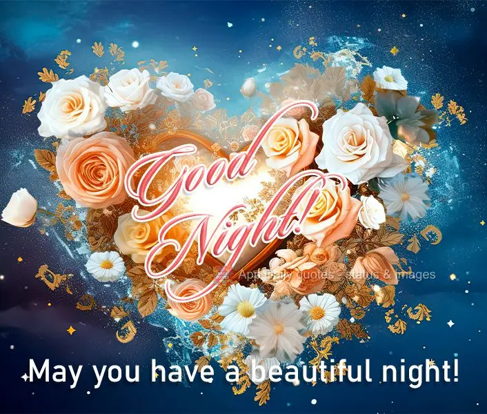 May you have a beautiful night! Good night!