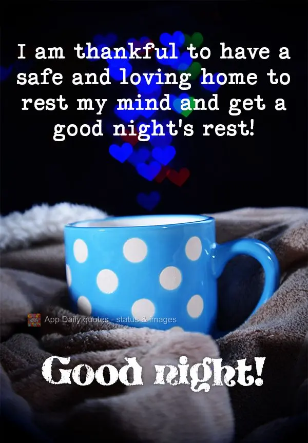 May you not lack the good health and energy to enjoy each second of this blessed night! Good night!