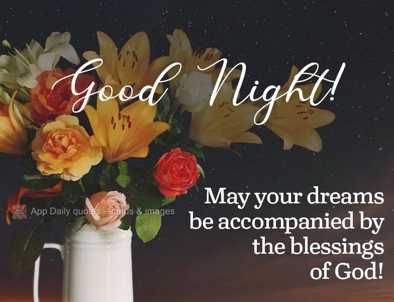 May your dreams be accompanied by the blessings of God! Good Night!