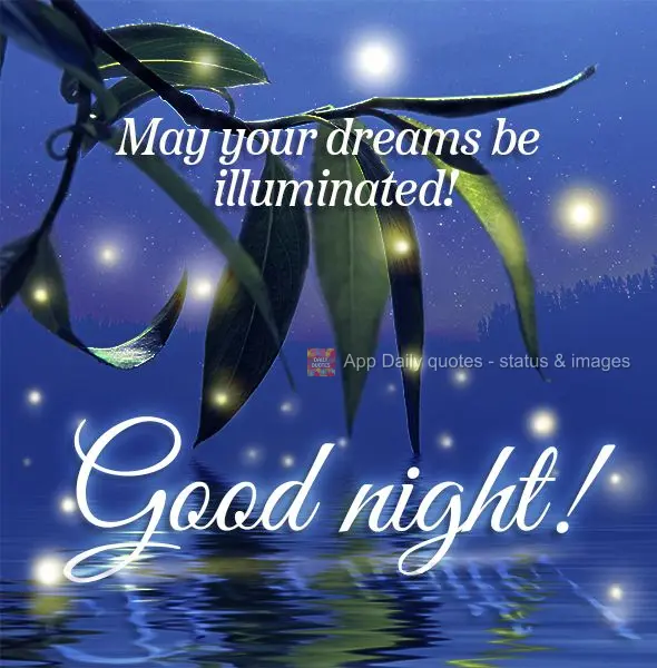May your dreams be illuminated! Good night!
