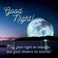 May your night be beautiful and your dreams be blessed! Good night!