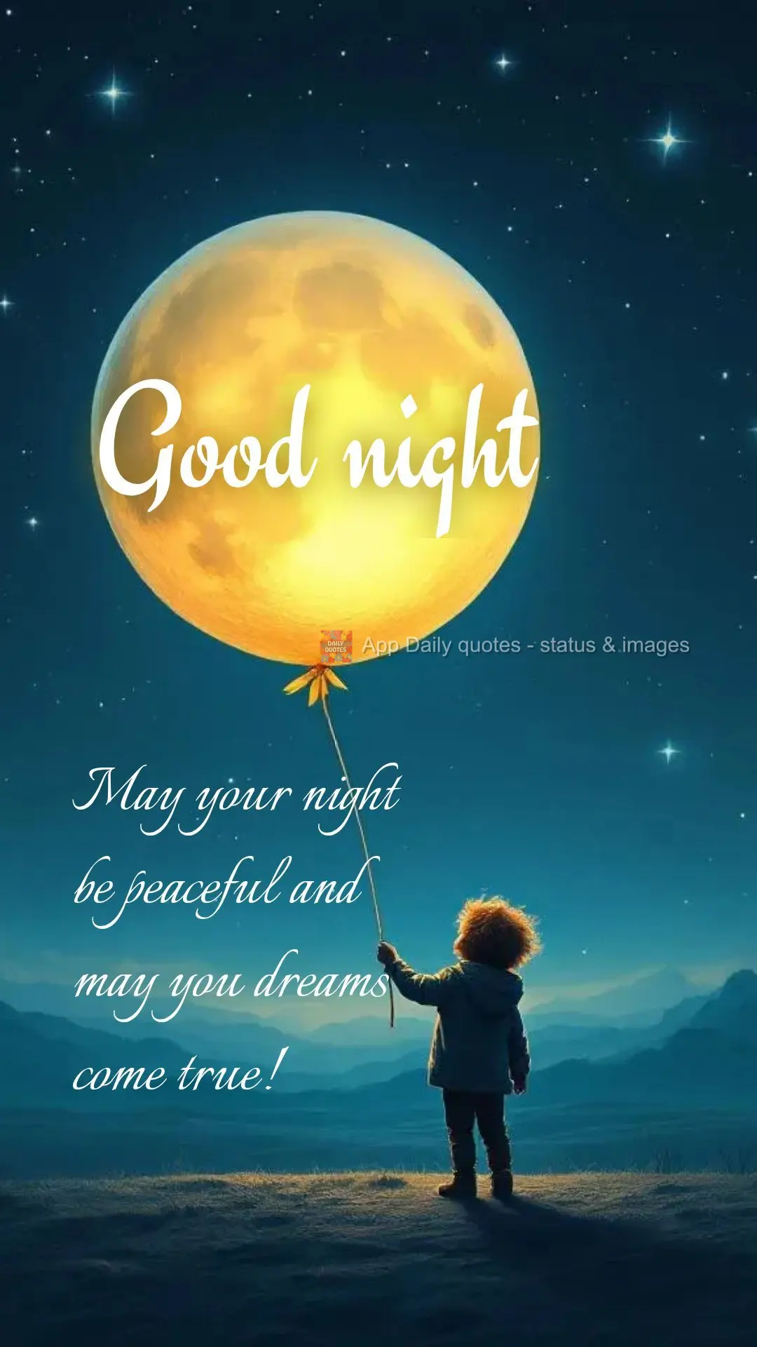 May your night be peaceful and may you dreams come true! Good night