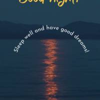 Sleep well and have sweet dreams! Good night!