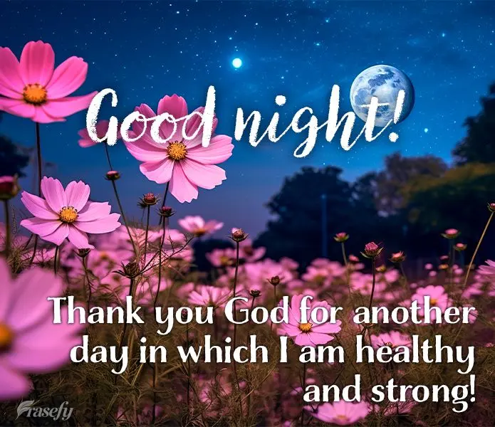 Thank you God for another day in which I am healthy and strong! Good night!