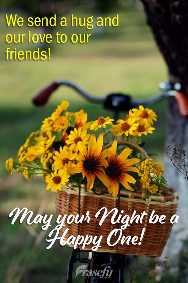 We send our hugs and our love to our friends! May your Night be a Happy One!