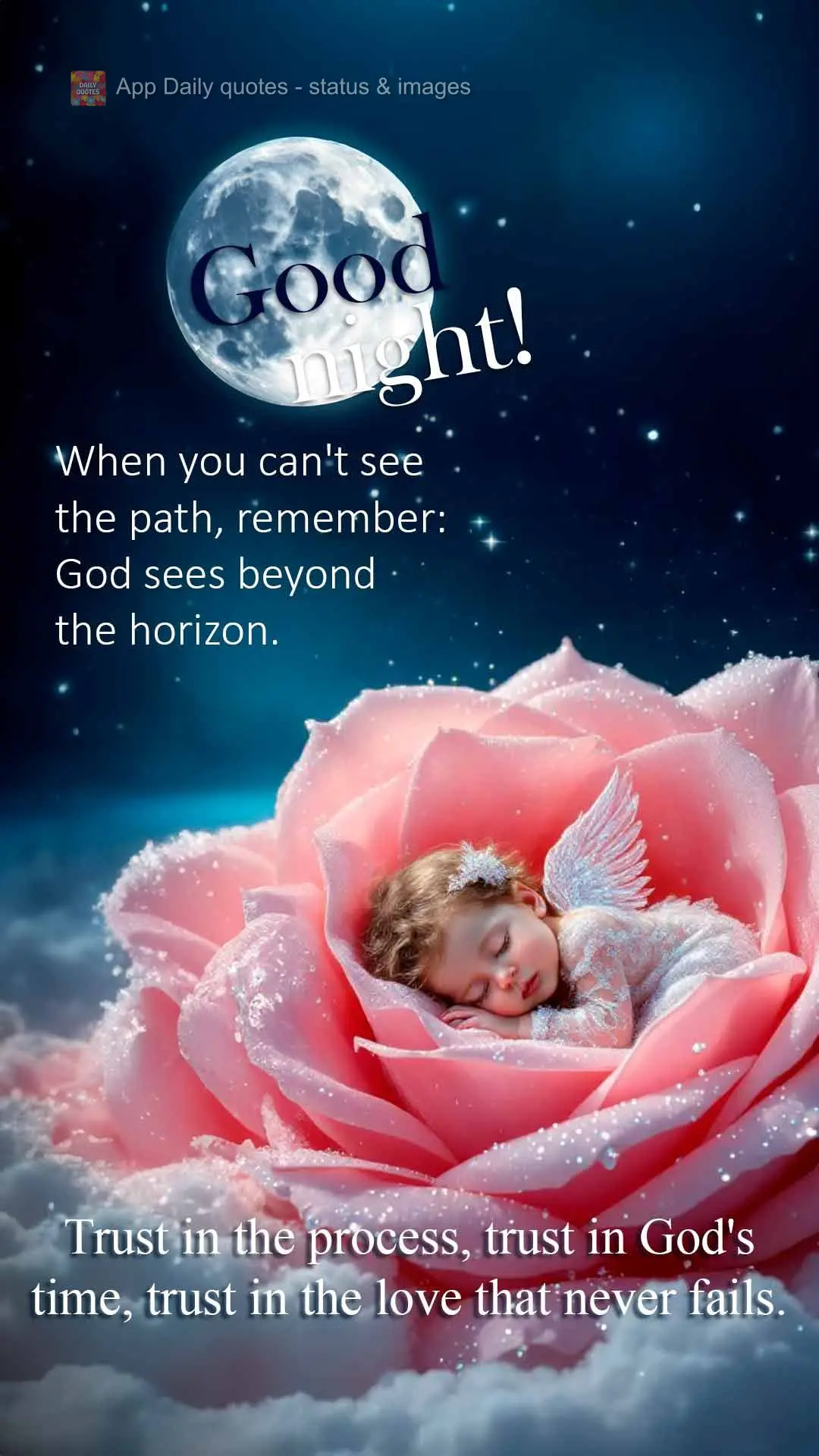 When you can't see the path, remember: God sees beyond the horizon. Trust in the process, trust in God's time, trust in the love that never fails. Good n...