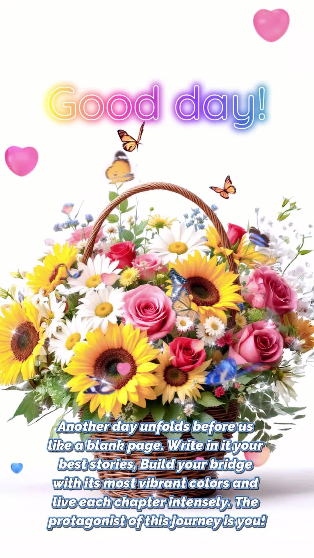 Another day unfolds before us like a blank page. Write in it your best stories, Build your bridge with its most vibrant colors and live each chapter inte...