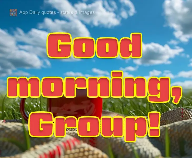 Good morning, Group!