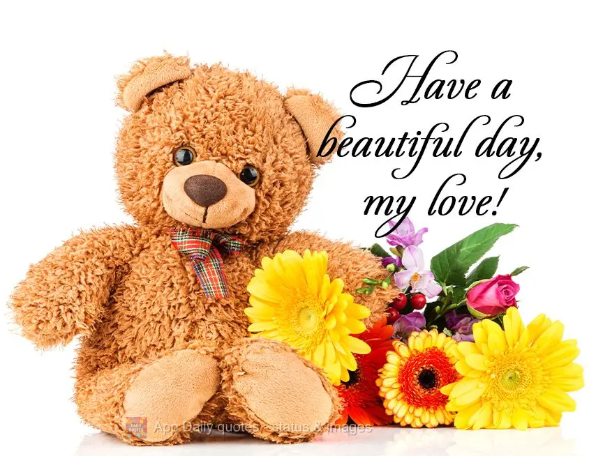 Have a beautiful day, my love!