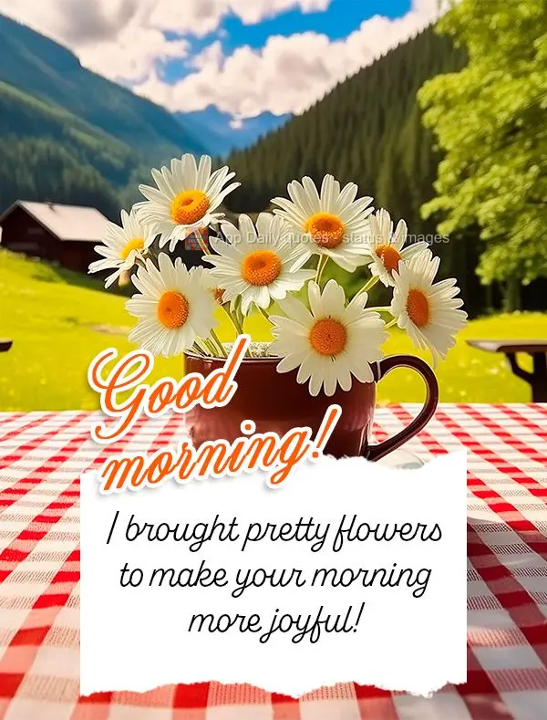I brought pretty flowers to make your morning more joyful! Good morning!
